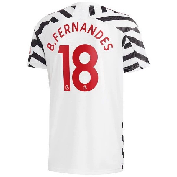 Maillot Football Manchester United NO.18 B. Fernandes Third 2020-21 Blanc